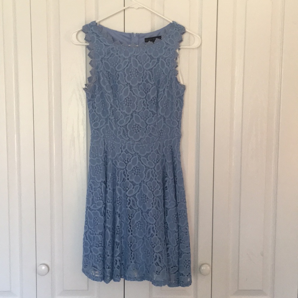 Blue lace dress